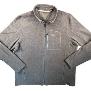 LL Bean Sweater Fleece Full Zip Jacket Mens XXL Tall Gray Logo Outdoor
